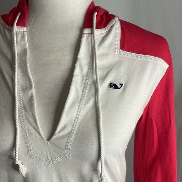 NWOT vineyard vines 100% cotton white and hot pink swimsuit cover up - Picture 3 of 5